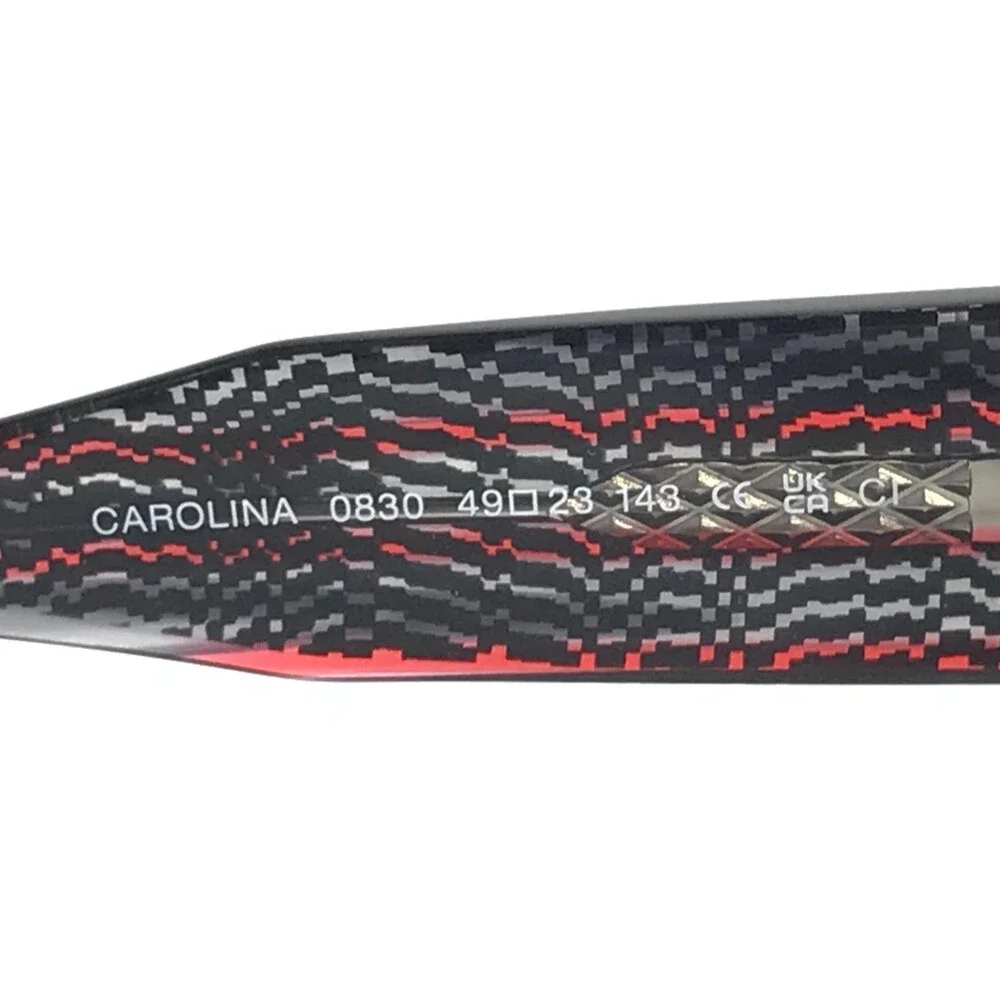 J. F. Rey Eyeglasses Frames CAROLINA 0830 Black Red Round Full Rim 49-23-143